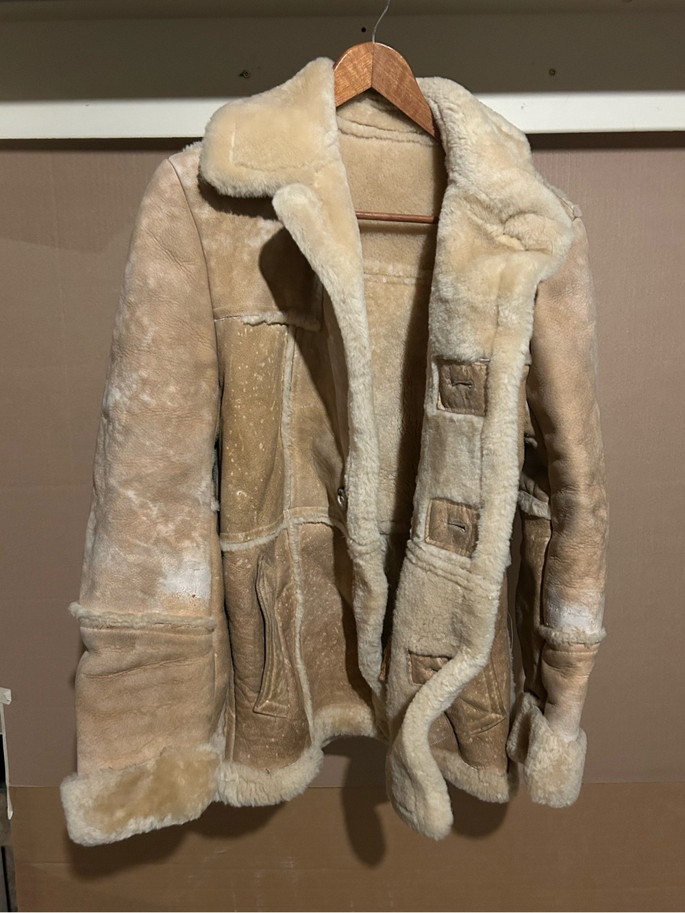 Vintage Cosa Nova Men’s Sheepskin Shearling Lined Winter Coat - Size 36